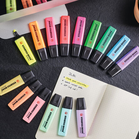 STABILO BOSS Chisel Tip Assorted Highlighters 8pk  hi\-res