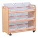 Tilted Tote Storage Trolley On Wheels  hi\-res