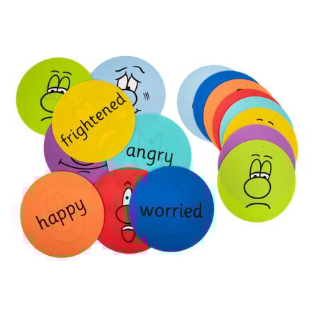 TTS Emotion Faces Throw Down Spots 16pk  hi\-res