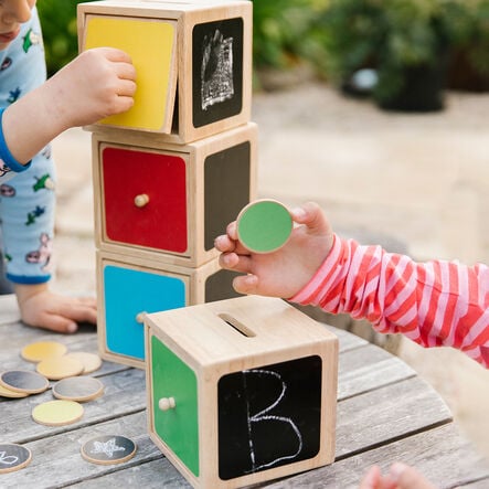 Wooden Post Sort \'n\' Play Cubes  hi\-res