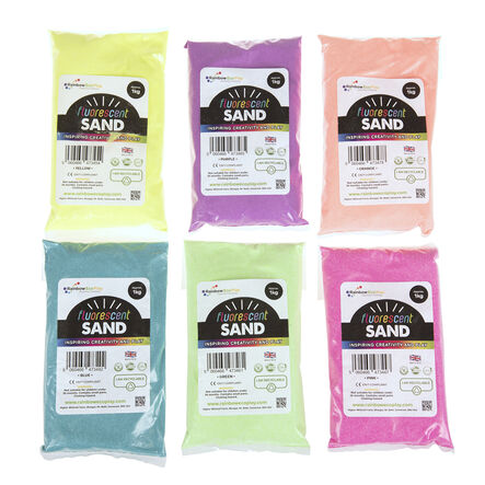 Rainbow ECO Eco Craft Sand Assorted Bags 6 x 1kg Pastels Pastels hi\-res