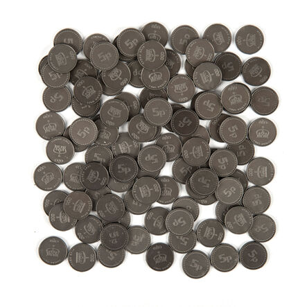 Plastic Play Money Coins 5p \- 100pk  hi\-res