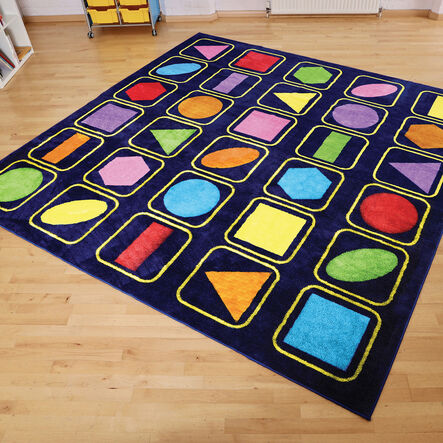 Geometric Shapes Square Placement Carpet 3 x 3m  hi\-res