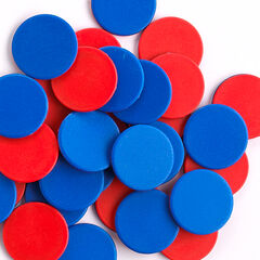 Two Colour Counters Blue/Red 200pk Blue/Red Two Colour Counters Blue/Red 200pk Blue/Red hi-res