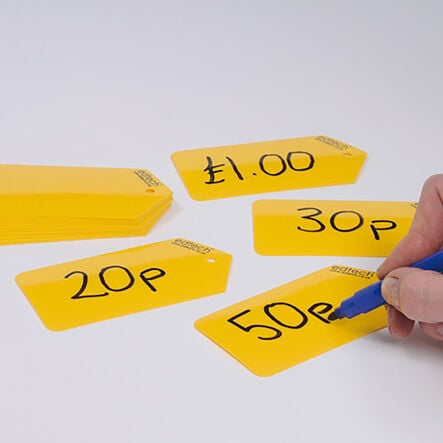 Dry Wipe Plastic Price Tags 20pcs  hi\-res