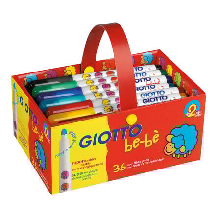 Giotto Be\-Be Super Fibre Tipped Pens Assorted 36pk  hi\-res