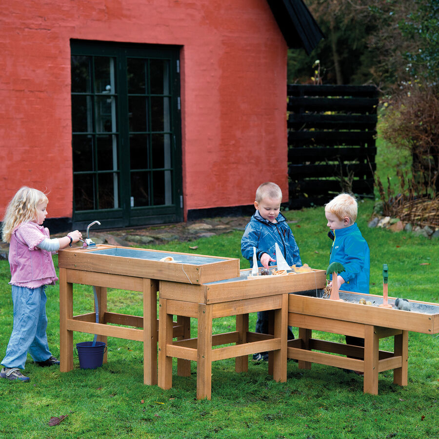 Outdoor Wooden Water and Sand Table with Pump Sand Water Trays Tables Sandpits TTS