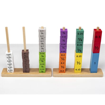 Wooden Fraction \x26 Decimal Towers  hi\-res