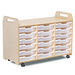 3 Column Tray Storage inc 18 Shallow Translucent Trays  hi\-res