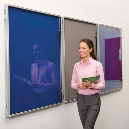 FlameShield Tamperproof Corridor Noticeboards Double Door  hi\-res