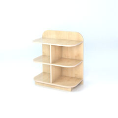 D-End Cap Library Bookcase In Maple  hi-res