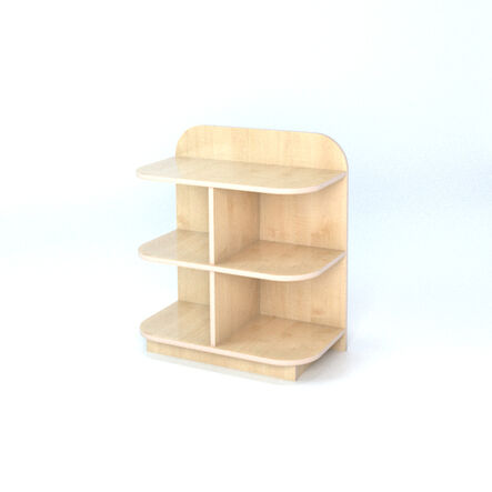 D\-End Cap Library Bookcase In Maple  hi\-res