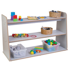 Free Standing Open Shelf Unit Grey  hi-res