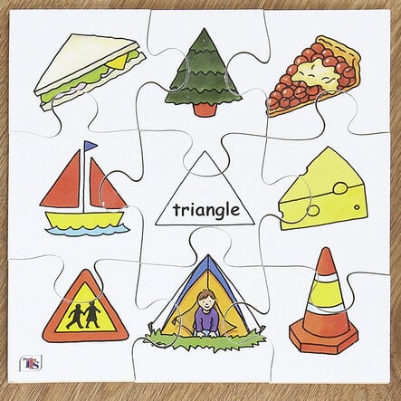 Wooden Shape Recognition Jigsaw Puzzle 4pk  hi\-res