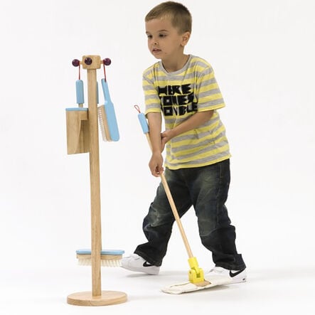 Wooden Cleaning Set with Stand 4pcs  hi\-res