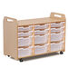 Tray Storage W\/ 6 Shallow 6 Deep Translucent Trays  hi\-res