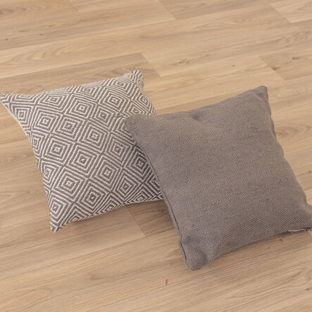 Set of 4 Eco Friendly Cushions Warm Grey Dark Grey hi\-res