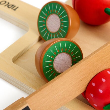 Role Play Wooden Slicing Fruit \x26 Veg Set  hi\-res