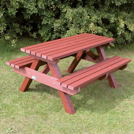 Marmax Recycled Heavy\-Duty Picnic Bench Brown  hi\-res