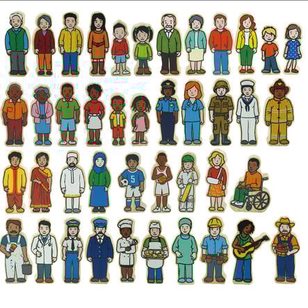 Small World Wooden Village People 42pk  hi\-res
