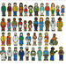 Small World Wooden Village People 42pk  hi\-res