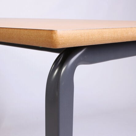 Spray PU Edge C\'bent Tables Beech Top Black Frame H640mm  hi\-res