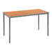 SprayPUEdge Welded Rect Table L110cm Grey Frame Beech H640mm Beech hi\-res