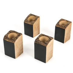 TTS Wooden Table Top Art Sq Pencil Pot H12 xW9 x D9cm 4pk  hi-res