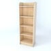 Slimline Library Bookcase In Maple  hi\-res