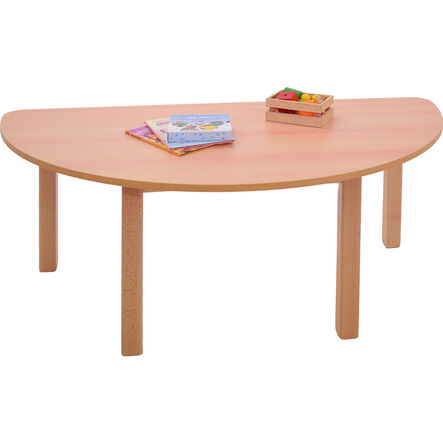 Essentials Beech Semi Circle Table  hi\-res