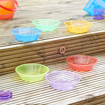 Translucent Rainbow Sand Water Play Sorting Bowls 6pk  hi\-res