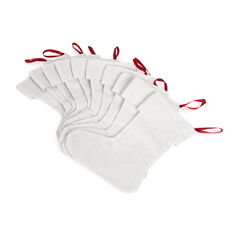 Canvas Stocking Decorations 12pk  Canvas Stocking Decorations 12pk  hi-res