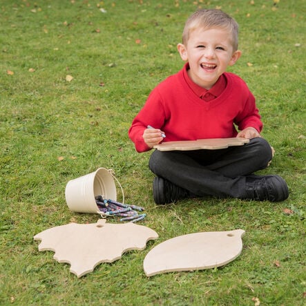 TTS Wooden Leaf Mark Making Boards with Stand  hi\-res