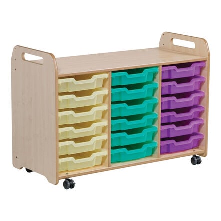 3 Column Tray Storage inc 15 Deep Translucent Trays  hi\-res