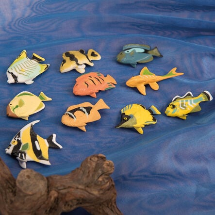 Colourful Plastic Fish Maths Sorting Counters 60pcs  hi\-res