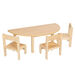 Essentials Table Semi Circle Beech Top 400mm  hi\-res