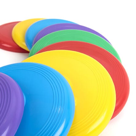 Rainbow Plastic Flying Discs 15pk  hi\-res