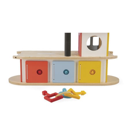 Small World Wooden Garage, Track \x26 Cars  hi\-res