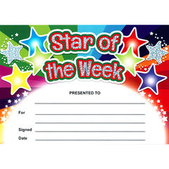 Star of the Week Sparkly Certificate A5 20pk  hi-res