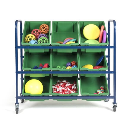 Metal Tilted Tray Trolley with Trays  hi\-res