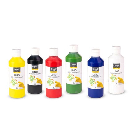 Creall Lino Block Printing Ink 250ml 6pk  hi\-res