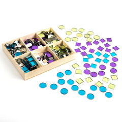 Plastic Mirror Mosaic Tiles 300pk  Plastic Mirror Mosaic Tiles 300pk  hi-res