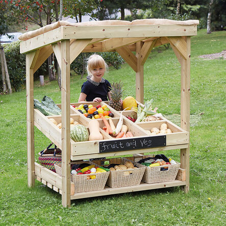 TTS Outdoor Wooden Role Play Market Stall Shopping TTS TTS Outdoor Wooden Role Play Market Stall Shopping TTS