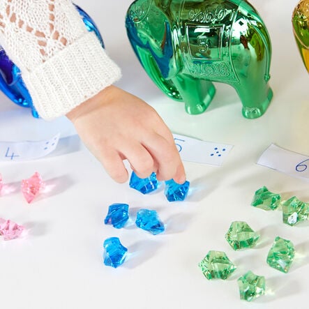 TTS Metallic Elephant Number and Counting Set 1\-10  hi\-res