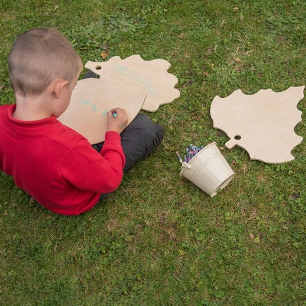 TTS Wooden Leaf Mark Making Boards with Stand  hi\-res