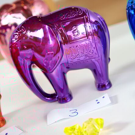 TTS Metallic Elephant Number and Counting Set 1\-10  hi\-res
