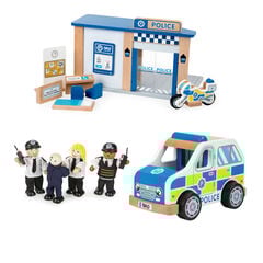 Small World Police Station Wooden Play Set and Accessories  hi-res