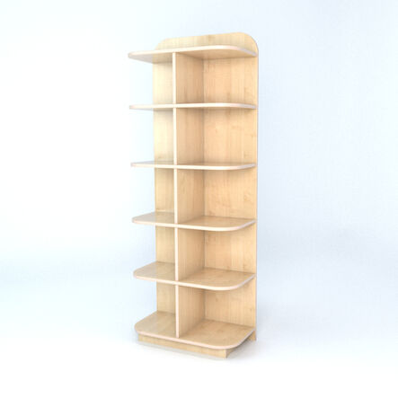 D\-End Cap Library Bookcase In Maple  hi\-res