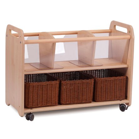 Wooden Clearview Browser W\/ Castors  hi\-res