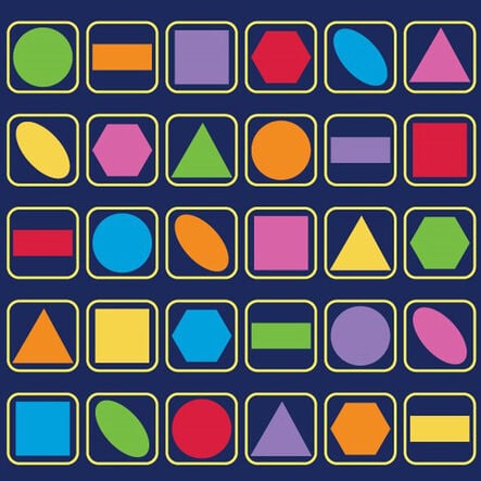 Geometric Shapes Square Placement Carpet 3 x 3m  hi\-res